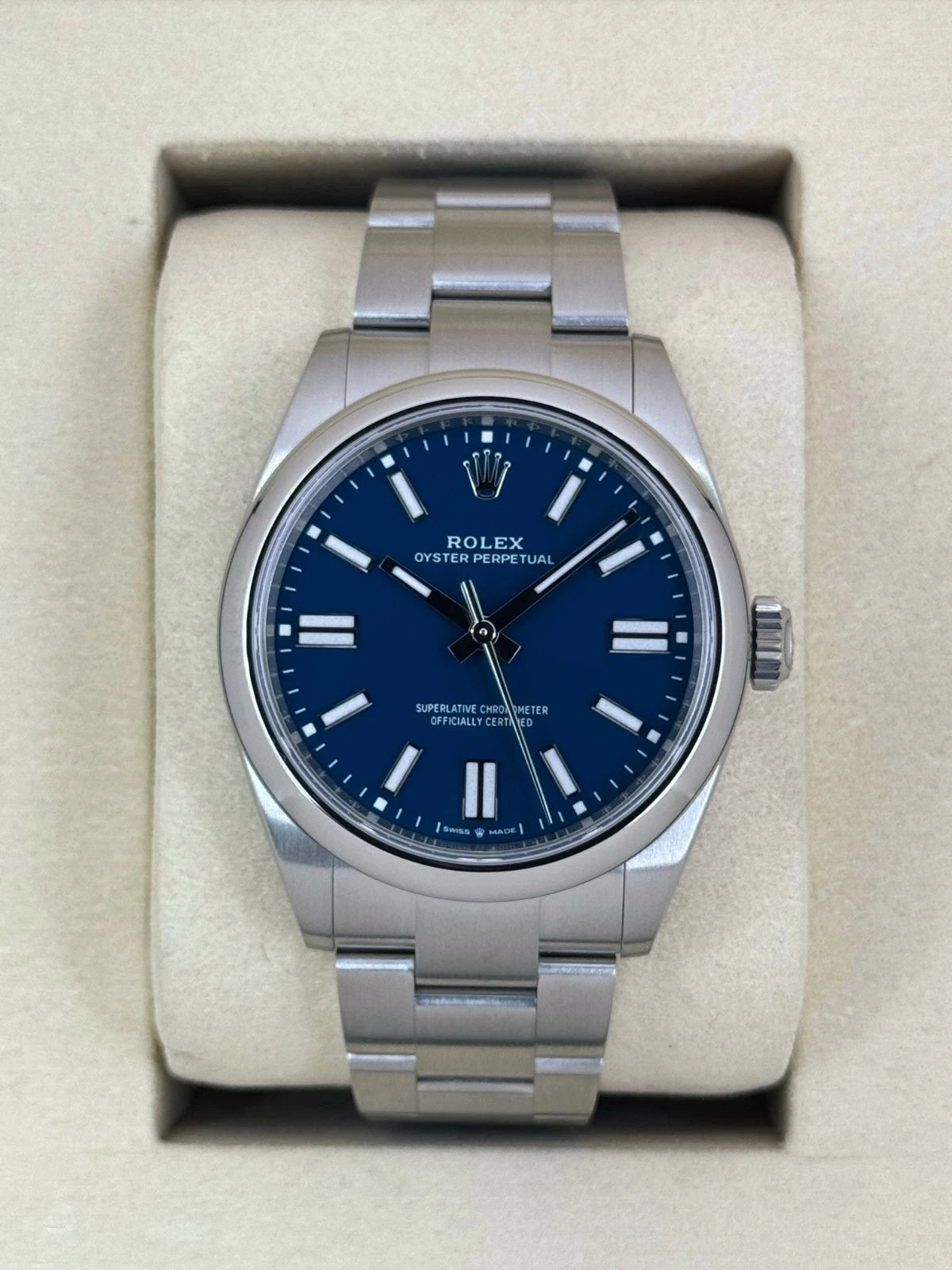 NEW 2025 Rolex Oyster Perpetual 41mm Ref. 134300 – Medium Blue Dial – Unworn